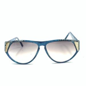 Vintage Optiline 5123 Blue Oval Sunglasses Frames